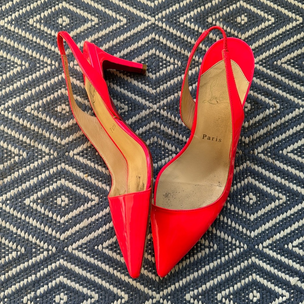 Christian Louboutin Red Slingback Heels